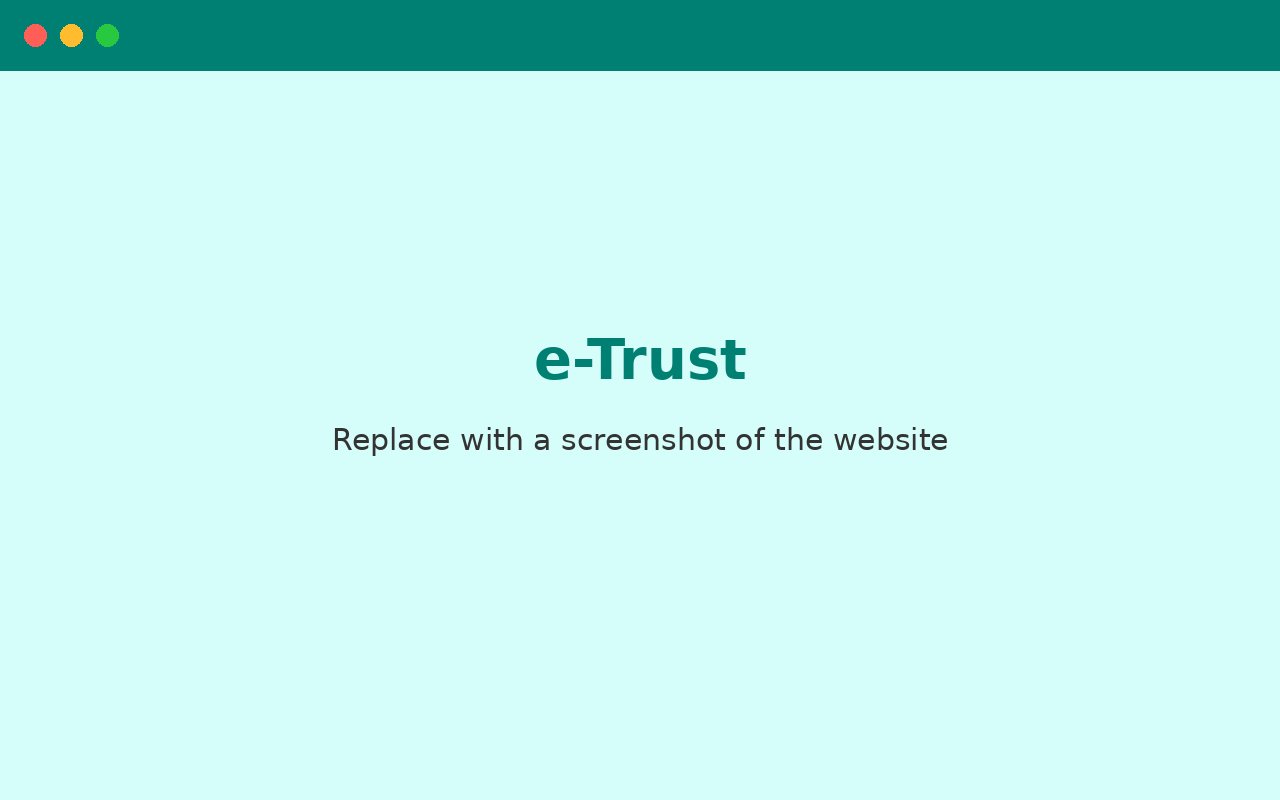 e-Trust website screenshot
