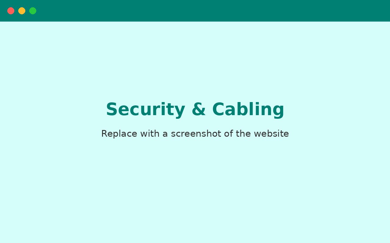 Security & Cabling website screenshot